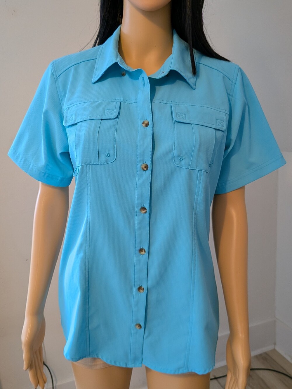 Guide Series Turquoise Blue Button Down Shirt